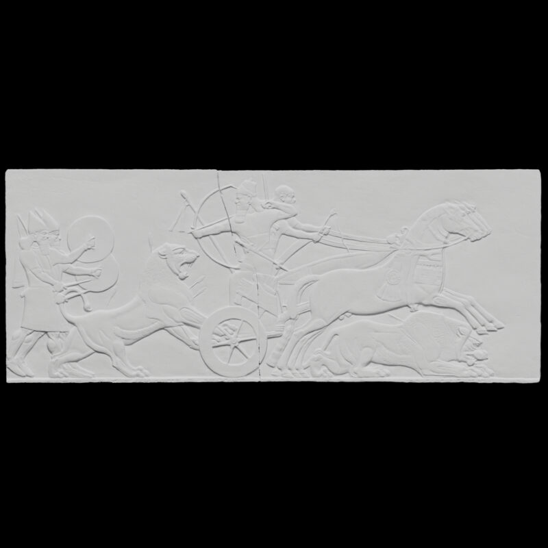 Ashurnasirpal II on a lion hunt