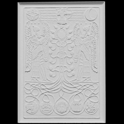 Limnerslease ceiling panel with Assyrian inspired decoration