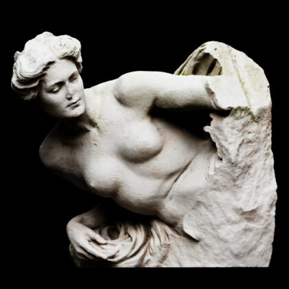 Milford Lane Statue with naked breasts