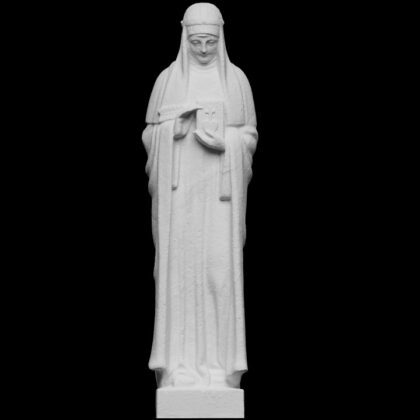 Stone statue of Bridget of Sweden