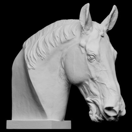Head of a Horse. Study for Equestrian Statue of Christian IX