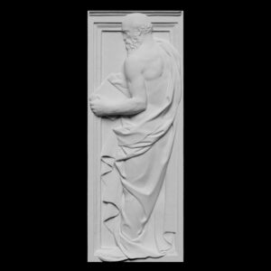 Cloaked old man with a scroll, prophet