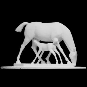 Two horses sculpture
