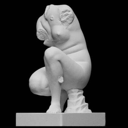 Crouching Venus with Hand of Cupid